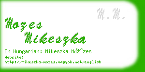 mozes mikeszka business card